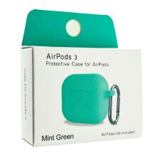 Чохол для Apple AirPods 3 з карабіном NEW з'єднаний 21_mint-green