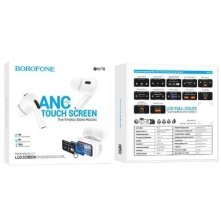 Бездротові навушники BOROFONE BW76 з активним шумозаглушенням (ANC) та LED-дисплеєм, білий