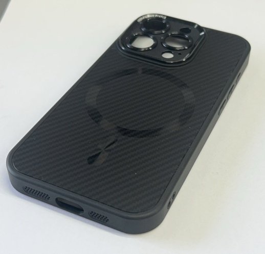 Case Carbone Shield Magsafe  for Apple Iphone 15 Pro Black