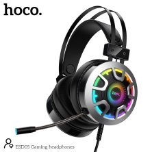 Дротова комп'ютерна гарнiтура HOCO ESD05, чорний