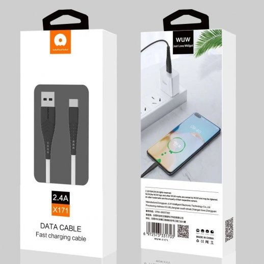 Кабель USB WUW X171 USB - Lightning 2.4A (45) м'який силіконовий провід