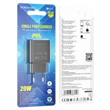 Мережевий зарядний пристрій BOROFONE BA71A Power Type-C PD 20W