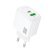Мережевий зарядний пристрій HOCO CS55A TYPE-C PD 30W + USB QC 3.0, білий