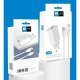 Мережевий зарядний пристрій WUW T56 2.4A + USB Lightning БІЛИЙ