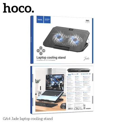 Охолоджувальна підставка HOCO GA4 Jade для ноутбука, чорний