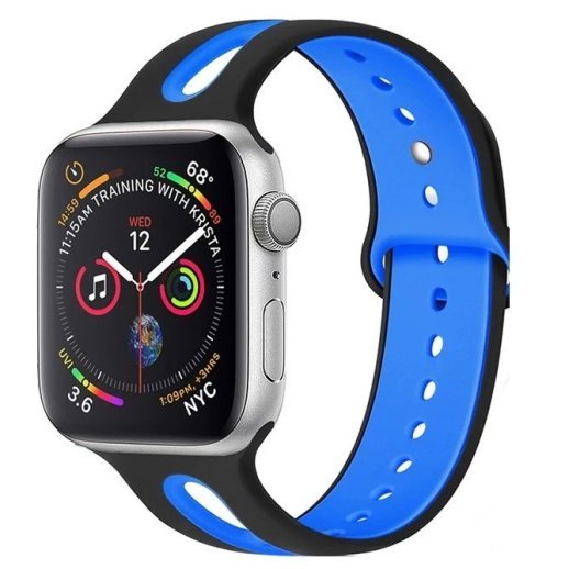 Ремінець силіконовий LINE 2 COLORS для APPLE WATCH 38мм | 40мм | 41мм LARGE
