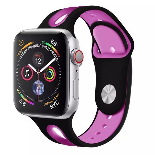 Ремінець силіконовий LINE 2 COLORS для APPLE WATCH 38мм | 40мм | 41мм LARGE