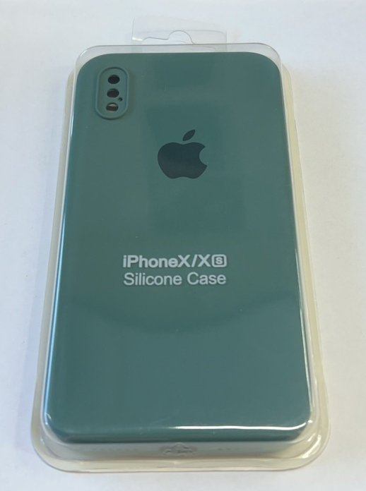 Чохол Silicone Case Copy Apple iPhone X / Xs Square Pine Green, 13
