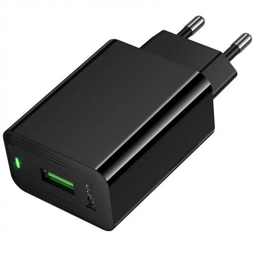 Мережевий зарядний пристрій HOCO CS92A Leader QC3.0, чорний