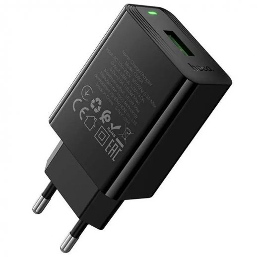 Мережевий зарядний пристрій HOCO CS92A Leader QC3.0, чорний