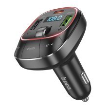 FM трансмітер HOCO E76 Bluetooth з гучним зв'язком ЧОРНИЙ
