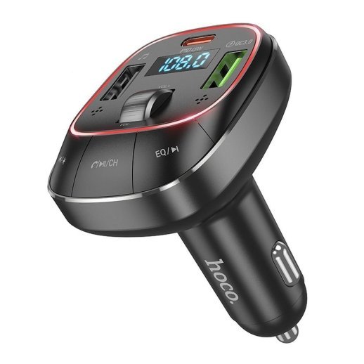 FM трансмітер HOCO E76 Bluetooth з гучним зв'язком ЧОРНИЙ