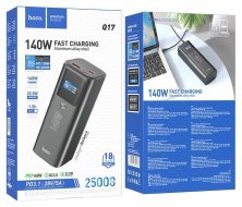 Power Bank HOCO Q17 22.5W PD 140W 25000mah ЧОРНИЙ