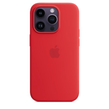Silicone Case Original With MagSafe and Splash Screen Apple iPhone 14 Pro Red
