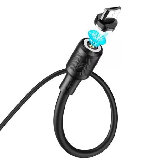 USB кабель HOCO X52 Магнітний USB - micro USB 1метр, чорний