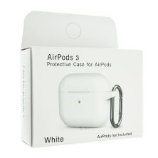 Чохол для Apple AirPods 3 з карабіном NEW з'єднаний 9_WHITE