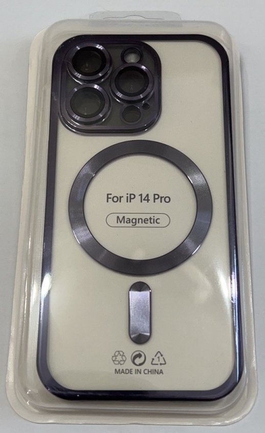 Case Magsafe With Frame for Apple Iphone 14 Pro Deep Purple