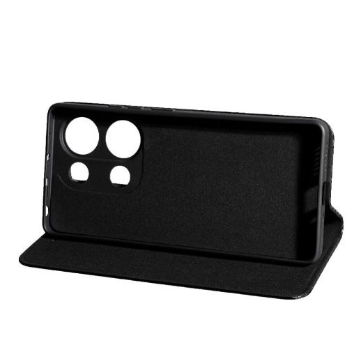Книга Flip Cover Carbon для Xiaomi Redmi Note 13 Pro (4G) /Poco M6 Pro (4G) Black