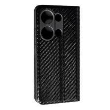 Книга Flip Cover Carbon для Xiaomi Redmi Note 13 Pro (4G) /Poco M6 Pro (4G) Black