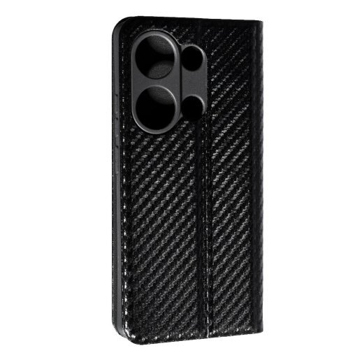 Книга Flip Cover Carbon для Xiaomi Redmi Note 13 Pro (4G) /Poco M6 Pro (4G) Black