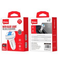 Автомобільний зарядний пристрій INKAX CA-05 2 USB, 3.1A,15W