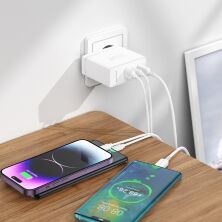 Мережевий зарядний пристрій BOROFONE BN11 100W PD + QC3.0 USB-C 2 шт. USB-A 1 шт.