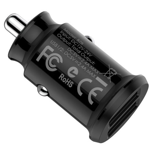Автомобільний зарядний пристрій Borofone BZ8 2USB 2.4A, чорний