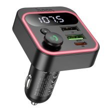 FM-трансмітер HOCO E85 Tiger PD20W + QC3.0 Bluetooth 5.4 (чорний)