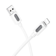 USB кабель BOROFONE BX114 USB  -  Lightning, Silicone, 2.4A, 1 м, білий