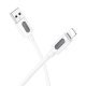USB кабель BOROFONE BX114 USB  -  Lightning, Silicone, 2.4A, 1 м, білий