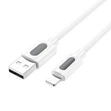 USB кабель BOROFONE BX114 USB  -  Lightning, Silicone, 2.4A, 1 м, білий
