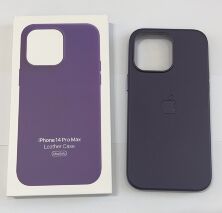 Чохол Leather Case Apple Iphone 14 ProMax  MagSafe Elegant Purple