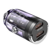 Автомобільний зарядний пристрій BOROFONE BZ29B PD 36W 2 TYPE-C, ФІОЛЕТОВИЙ