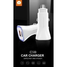 Автомобільний зарядний пристрій WUW C149 USB + TYPE-C 2.4A (70)