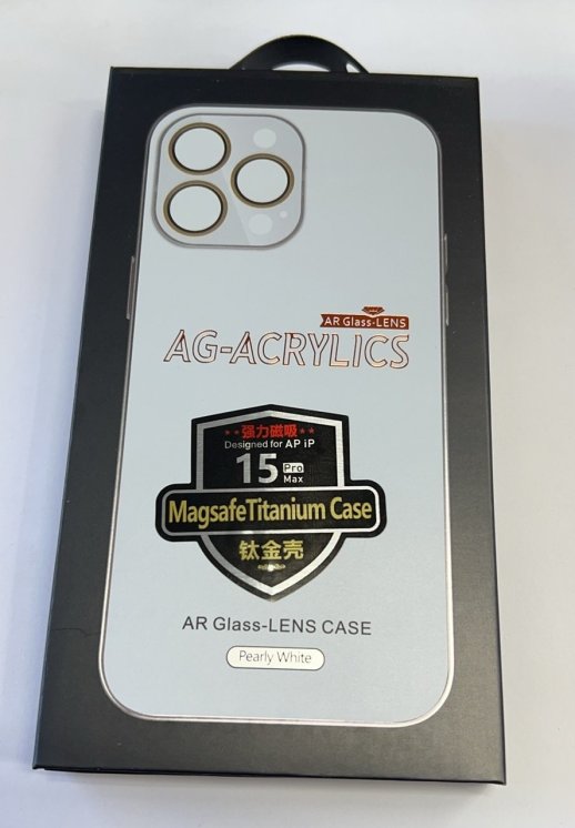 Чехол AG-ACRYLICS Magsafe for Apple Iphone 15 ProMax Golden Titanium