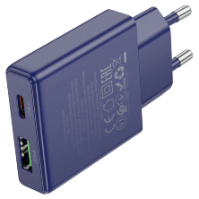 Мережевий Зарядний Пристрій Hoco N45 PD30W + QC3.0 Titanium Blue