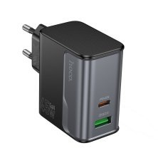 Мережевий зарядний пристрій HOCO CS74A TYPE-C PD 45W + USB QC 3.0, чорний