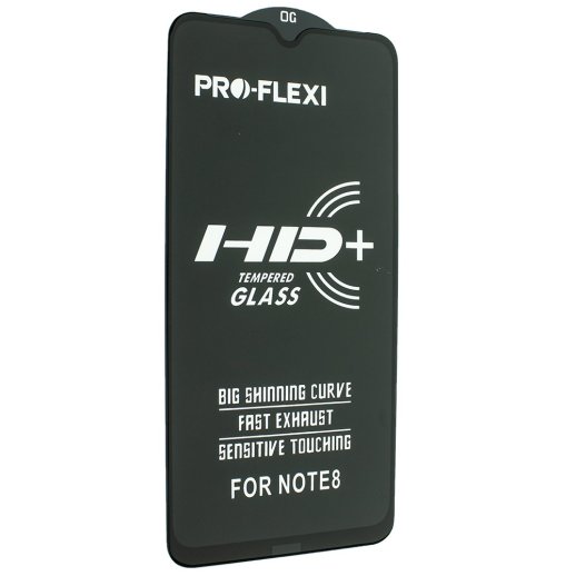 Захисне скло PRO-FLEXI HD+ XIAOMI Redmi Note 8 2021 ЧОРНИЙ
