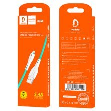 Кабель USB Denmen D15L USB - Lightning (2.4A) OD4.0мм