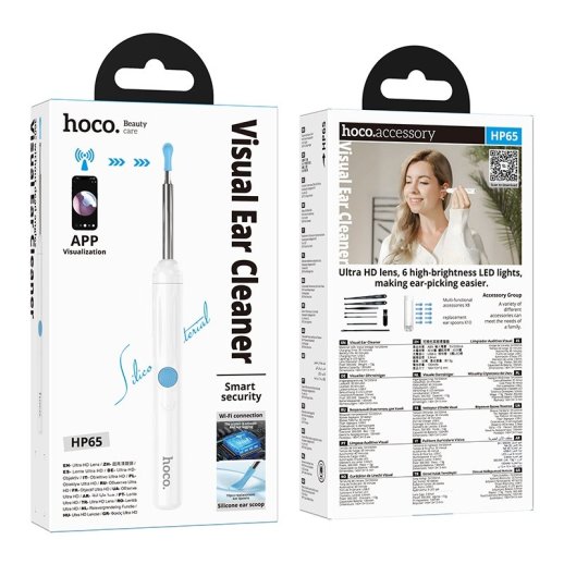 Очищувач вух HOCO HP65 з камерою, Wi-Fi та LED-підсвіткою