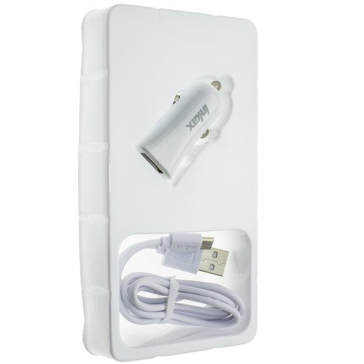 Автомобільний зарядний пристрій INKAX CA-05 2 USB, 3.1A, 15W, USB кабель MICRO