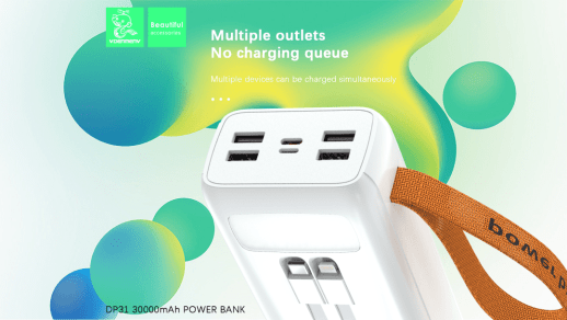 POWERBANK DENMEN DP31 30000mAh 4.5A 22,5W + ЛАМПА