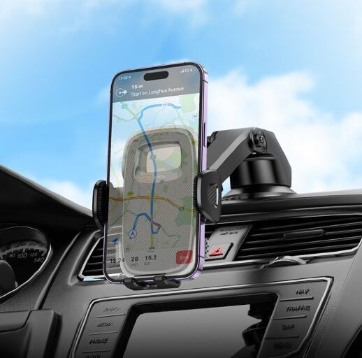 Автомобільний тримач HOCO H15 на лобове скло присоска - утримувач з кнопкою