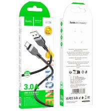 USB кабель HOCO X109 USB - Type-C SILICONE 3A, 3 метри, чорний