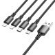 USB кабель BOROFONE BX72 charging data 4in1 USB - Type-C / Micro USB / 2 * Lightning
