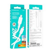USB-C кабель BOROFONE BX94 Crystal color PD silicone charging data Type-C - Lightning