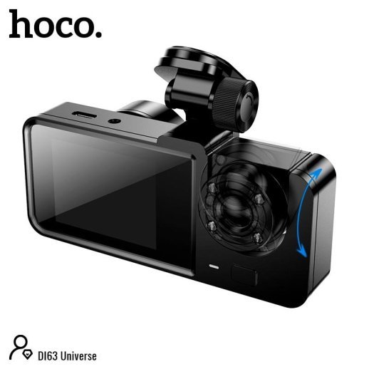 Автомобільний відеореєстратор HOCO DI63, чорний