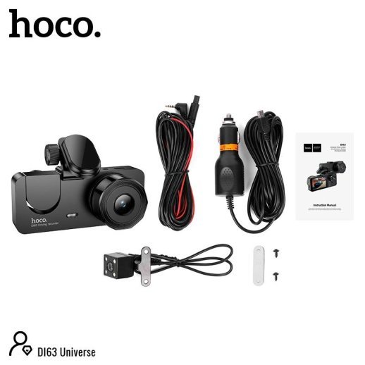Автомобільний відеореєстратор HOCO DI63, чорний