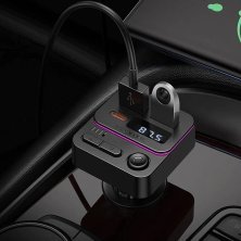 FM Модулятор BOROFONE BC60 Bluetooth / гучномовець, чорний