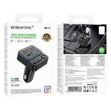 FM Модулятор BOROFONE BC60 Bluetooth / гучномовець, чорний